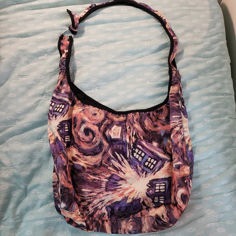 Doctor Who Van Gogh Tardis Print Shoulder Bag